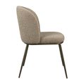 Elvi Dining Chair - Set of 2 - Mocca Chunky - Fabric and Metal