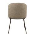 Elvi Dining Chair - Set of 2 - Mocca Chunky - Fabric and Metal