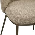 Elvi Dining Chair - Set of 2 - Mocca Chunky - Fabric and Metal