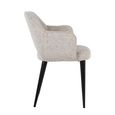 Giovanna Dining Armchair - Fancy Natural - Fabic and Metal