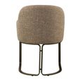 Hadley Dining Armchair - Cantilever Base - Brown Tweed - Fabric and Metal