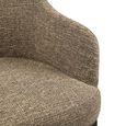 Hadley Dining Armchair - Cantilever Base - Brown Tweed - Fabric and Metal