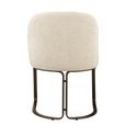 Hadley Dining Armchair - Cantilever Base - Natural Boldweave - Fabric and Metal