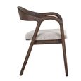 Mihara Dining Armchair - Curved Back - Mocco - Fabric and Wood
