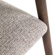 Mihara Dining Armchair - Curved Back - Mocco - Fabric and Wood