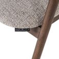 Mihara Dining Armchair - Curved Back - Mocco - Fabric and Wood