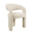 Soho Dining Armchair - Curved Back - Natural Linear - Fabric