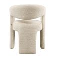 Soho Dining Armchair - Curved Back - Natural Linear - Fabric