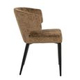 Taylor Dining Chair - Wing Back - Brandy Fusion - Fabric and Metal