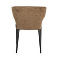Taylor Dining Chair - Wing Back - Brandy Fusion - Fabric and Metal