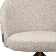 Zendaya Swivel Dining Armchair - Curved Back - Cayenne Brown - Fabric and Metal