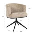 Cheyenne Swivel Dining Armchiar - Desert Fusion - Fabric and Metal