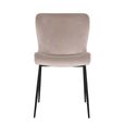 Darby Dining Chair - Curved Back - Set of 2 - Sand - Fabric and Metal