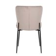 Darby Dining Chair - Curved Back - Set of 2 - Sand - Fabric and Metal