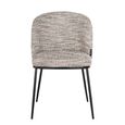 Elvi Dining Armchair - Set of 2 - Curved Back - Trendy Nature - Fabric and Metal