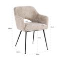 Jenthe Dining Armchair - Renegade Desert - Fabric and Metal