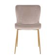 Odessa Dining Chair - Set of 2 - Sand and Gold - Fabric and Metal