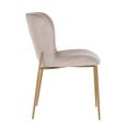 Odessa Dining Chair - Set of 2 - Sand and Gold - Fabric and Metal
