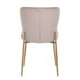 Odessa Dining Chair - Set of 2 - Sand and Gold - Fabric and Metal