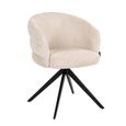 Serenity Swivel Dining Armchair - Niagara Beige - Fabric and Metal
