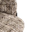 Serenity Swivel Dining Armchair - Omara Brown - Fabric and Metal