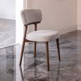 Basker Dining Chair - Fancy Natural - Fabric and Wood
