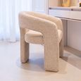 Belle Dining Chair - Curved Back - Biscotti - Fabric
