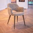 Delphina Dining Armchair - Lovely Nature - Fabric and Metal