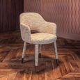 Donnatella Natural Fabric Dining Armchair