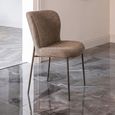 Odarby Dining Chair - Set of 2 - Brown Tweed - Fabric and Metal