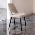 Tabitha Dining Chair - Set of 2 - Fancy Natural - Fabic and Metal