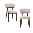 Basker Dining Chair - Fancy Natural - Fabric and Wood