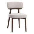 Basker Dining Chair - Fancy Natural - Fabric and Wood