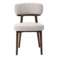 Basker Dining Chair - Fancy Natural - Fabric and Wood