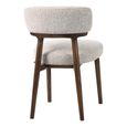 Basker Dining Chair - Fancy Natural - Fabric and Wood