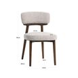 Basker Dining Chair - Fancy Natural - Fabric and Wood