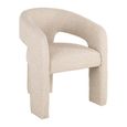 Belle Dining Chair - Curved Back - Biscotti - Fabric