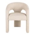 Belle Dining Chair - Curved Back - Biscotti - Fabric
