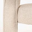 Belle Dining Chair - Curved Back - Biscotti - Fabric