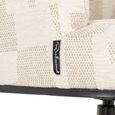 Cheyenne Beige Fabric Graffic Swivel Dining Chair with Black Legs