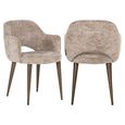 Delphina Dining Armchair - Lovely Nature - Fabric and Metal