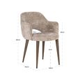 Delphina Dining Armchair - Lovely Nature - Fabric and Metal