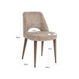 Delphina Dining Chair - Set of 2 - Lovely Nature - Fabric and Metal