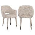 Donnatella Natural Fabric Dining Armchair