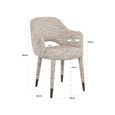 Donnatella Natural Fabric Dining Armchair