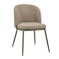 Elvi Dining Chair - Set of 2 - Mocca Chunky - Fabric and Metal