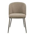 Elvi Dining Chair - Set of 2 - Mocca Chunky - Fabric and Metal