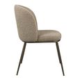 Elvi Dining Chair - Set of 2 - Mocca Chunky - Fabric and Metal