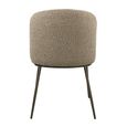 Elvi Dining Chair - Set of 2 - Mocca Chunky - Fabric and Metal