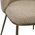 Elvi Dining Chair - Set of 2 - Mocca Chunky - Fabric and Metal